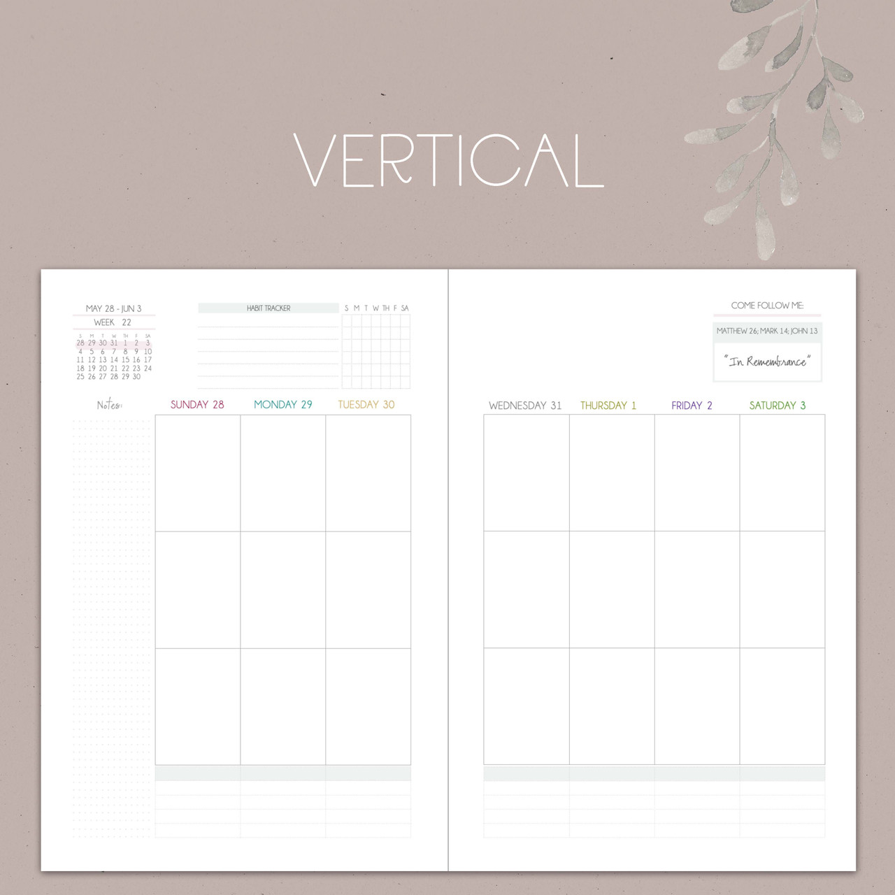 Vertical Planner 2024 