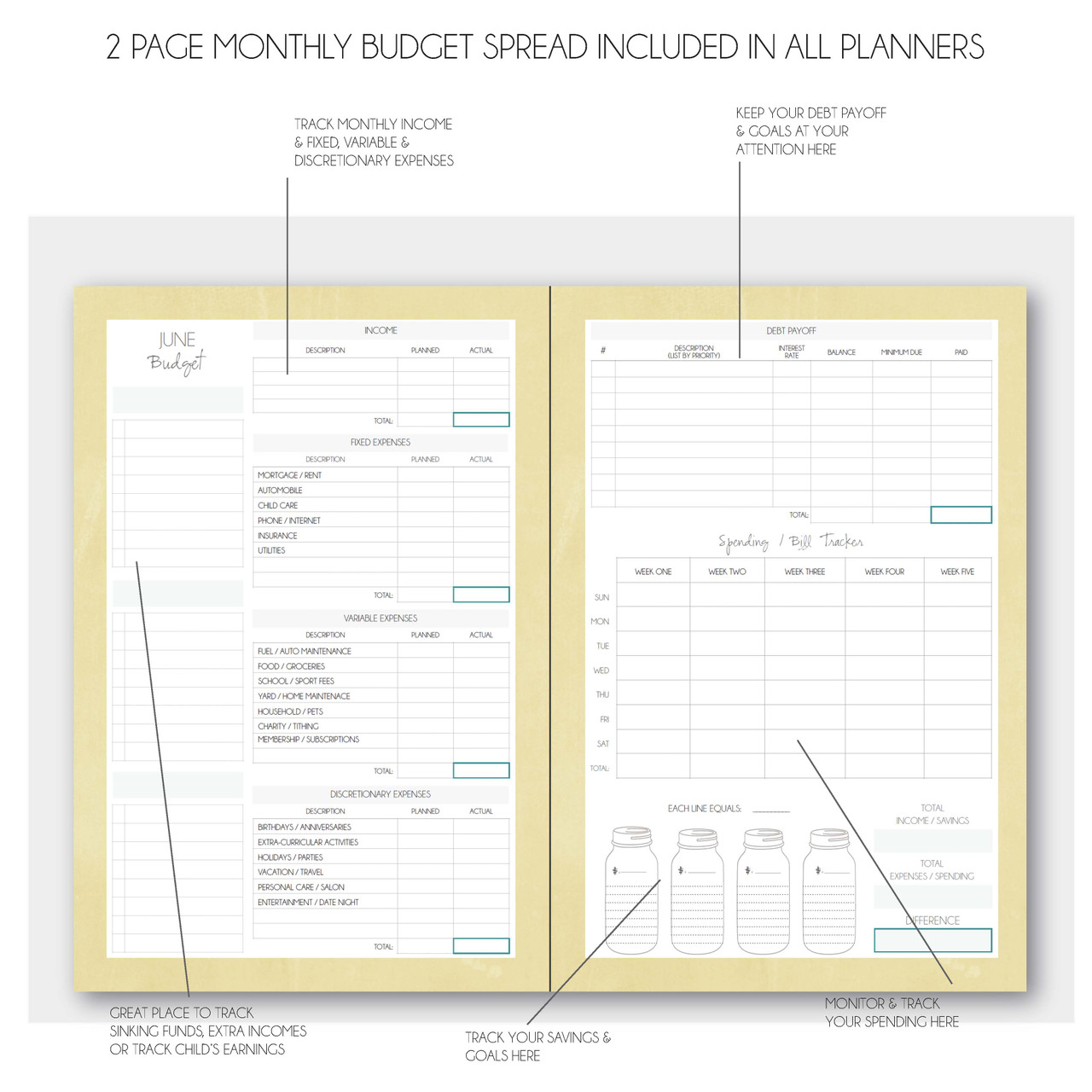 Spiral 2024 Dated Vertical Weekly Planner – Yellow Paper House