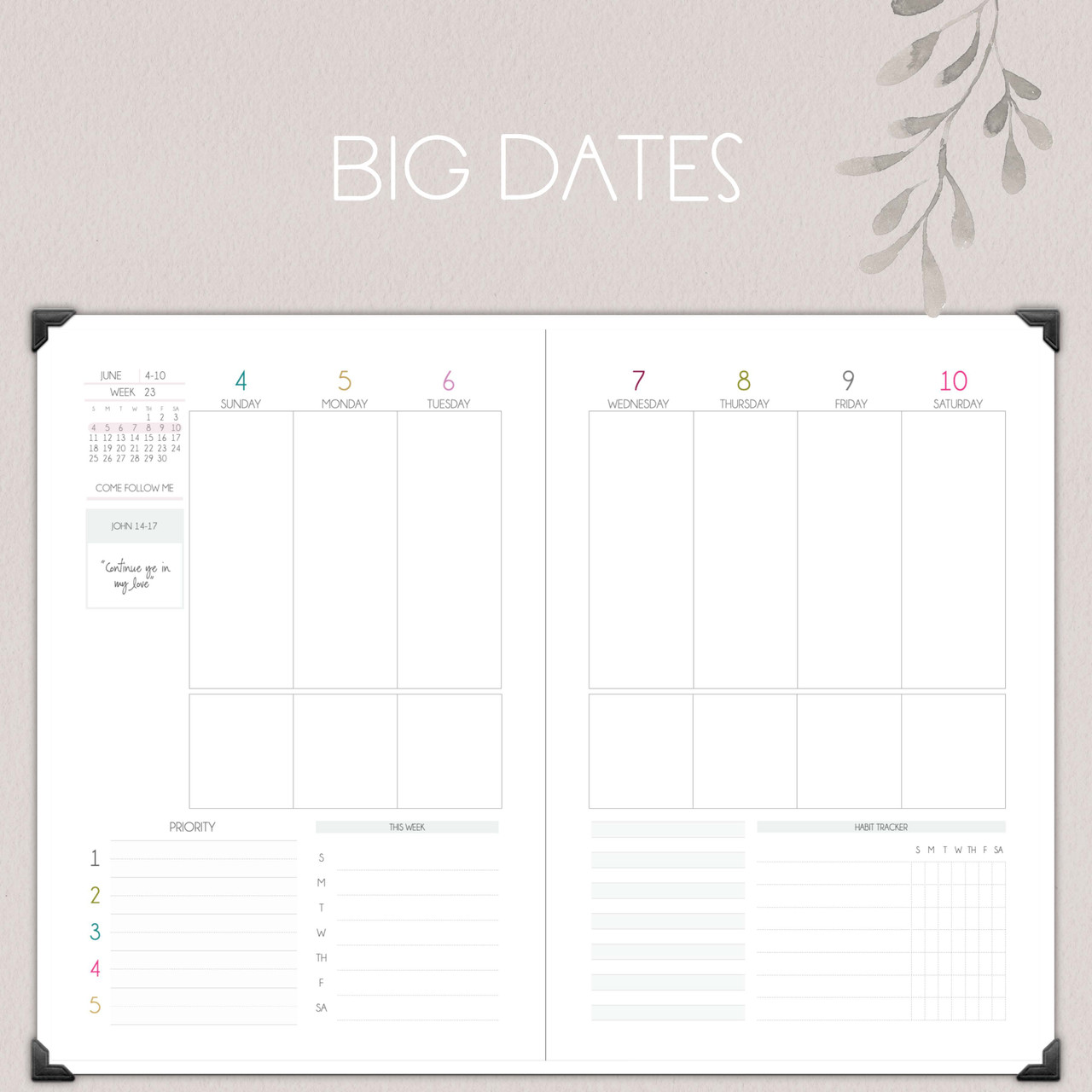 MochiThings: 2024 Large A4 Monthly Planner