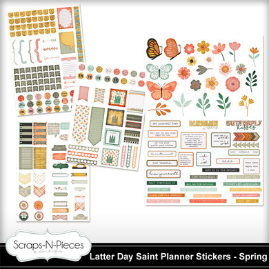 LDS Stickers - Spring Theme - Set of 4