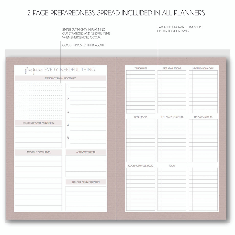 Weekly Horizontal Planner For 2024