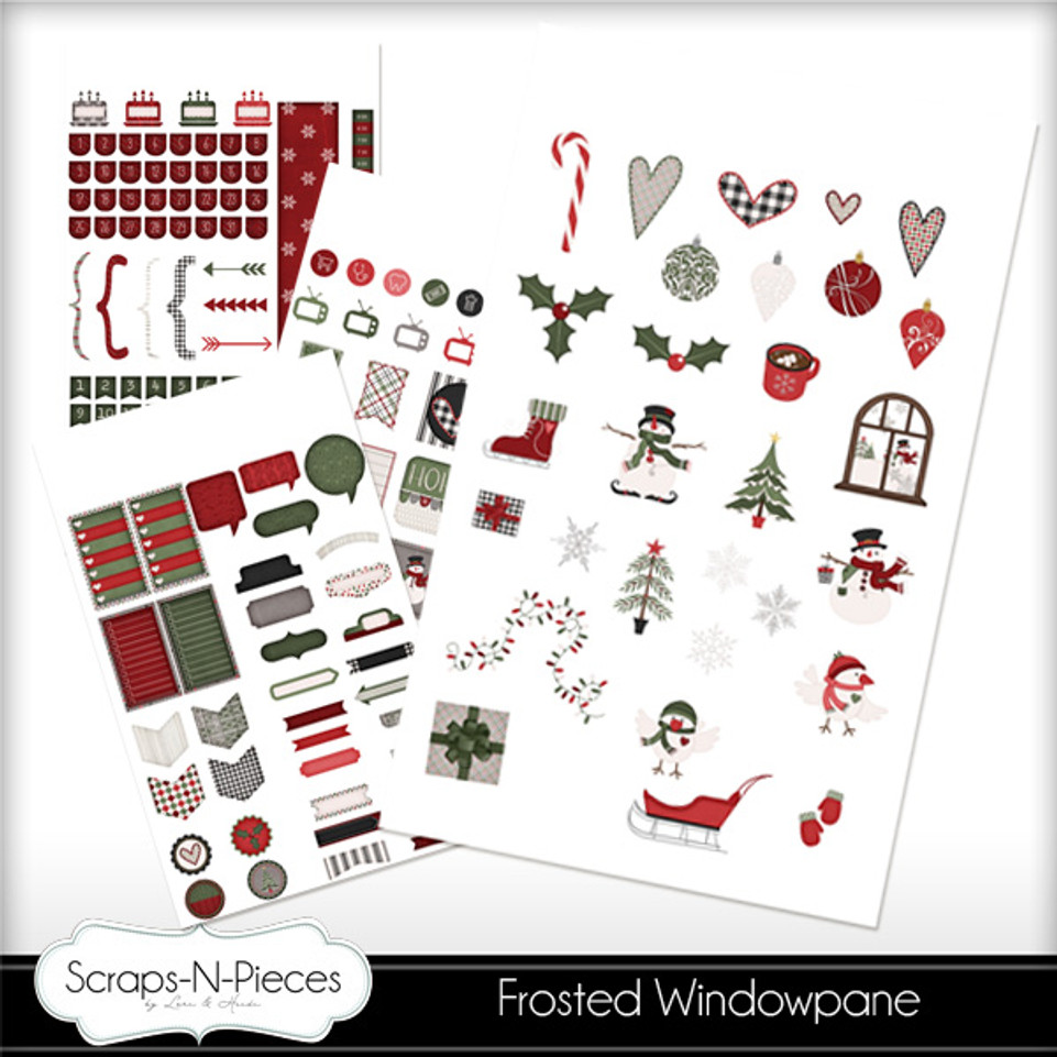 Frosted Windowpane Stickers - Set of 4