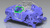 Polaris RZR Pro R 2 seat race cage door frame opening highlighted in green