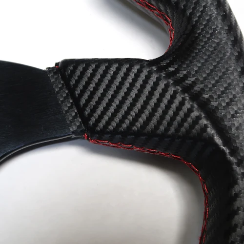Carbon fiber leather UTV steering wheel, grip detail