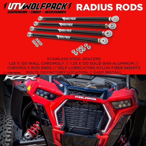 (2018-20)Polaris RZR XP1000 Turbo S Radius Rods Aluminum Heavy Duty (2018-20)Polaris RZR XP1000 Turbo S Radius Rods Aluminum Heavy Duty