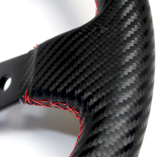 Deep dish UTV steering wheel, carbon fiber leather, photo 5
