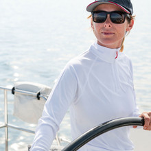 Women's UV Tec Zip Tee - Long Sleeve - UV009W-WHI01-LIFESTYLE-1.jpg