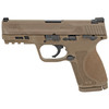 SMITH AND WESSON M&P9 M2.0 COMPACT FLAT DARK EARTH THUMB SAFETY LEFT SIDE VIEW