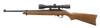 RUGER 10/22 CARBINE HARDWOOD STOCK 18.5" STOCK WITH SCOPE LEFT SIDE VIEW