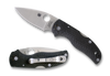 SPYDERCO NATIVE 5 FLUTED CARBON FIBER CPM S90V CLOSED AND OPEN WITH TIP ANGLED LEFT AND EDGE FACING DOWN