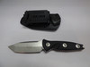 MICROTECH SOCOM ALPHA MINI TANTO EDGED STONEWASH STANDARD WITH BELT CLIPPED KYDEX SHEATH WITH SILVER HARDWARE EDGE DOWN