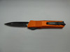 MICRTOECH COMBAT TROODON DOUBLE EDGE ORANGE STANDARD BLACK BLADE/HARDWARE CLIP SIDE