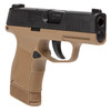 sig sauer p365 coyote grip mod with nitron slide right side view front angle