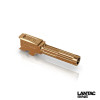 LANTAC GLOCK 9INE G43 NON-THREADED UPGRADE BARREL BRONZE TiAlN TOP RIGHT SIDE VIEW FRONT ANGLE