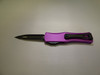 MICROTECH HERA DOUBLE EDGE VIOLET FULL SERRATED CLIP SIDE