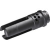 SUREFIRE WARCOMP 3 PRONG MUZZLE DEVICE TOP LEFT SIDE VIEW FRONT ANGLE