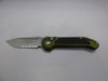 MICROTECH KNIVES L.U.D.T. TANTO EDGE GEN III OD GREEN STONEWASH PARTIAL SERRATED EDGE DOWN