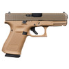 APOLLO CUSTOM GLOCK 19 GEN 5 DAVIDSON'S DARK EARTH FRAME PATRIOT BROWN SLIDE CERAKOTE 9MM RIGHT SIDE VIEW