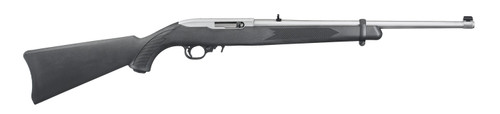RUGER 10/22 STAINLESS WITH BLACK SYNTHETIC STOCK RIGHT SIDE VIEW