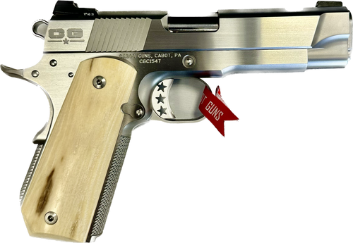 CABOT GUNS THE GENTLEMENS' CARRY STAINLESS MAMMOTH GRIPS .45 ACP RIGHT SIDE VIEW