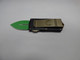MICROTECH EXOCET DOUBLE EDGE JEDI MASTER GREEN STANDARD GREEN BLADE/HARDWARE WITH LIGHT SABER MARKINGS BLADE OUT CLIP SIDE