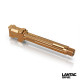 LANTAC GLOCK 9INE G17 THREADED UPGRADE BARREL BRONZE TOP RIGHT SIDE VIEW  FRONT ANGLE THREAD PROTECTOR OFF