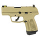 RUGER MAX-9 OPTIC READY TRITIUM FIBER OPTIC SHARK COAST TACTICAL FDE 12RD 9MM LEFT SIDE VIEW