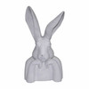 9148LA584 Large White Ceramic Bunny Thinking