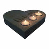 WCANDH1 Wooden Heart 3 Candles Delight