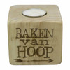 WCAND12 Wooden Candle Holder Baken Van Hoop