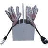 CATE1P Utensil Holder And Pink Cake Spoons/Forks