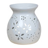 A016 White Ceramic Burner -Flower