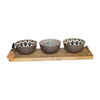 PLAT23 Wooden Tray - Black Bowls