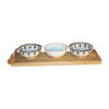 PLAT26 Wooden Tray - Blue Bowls