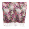 THX2CPink Purple Gold Flowers Tassels Scarf