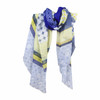 SY3F Blue Yellow Pattern Scarf