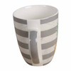 BPM4142GD White Ceramic Mug - Striped Pineapple