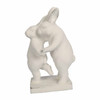 14526SA584 White Small Polyresin Dancing Bunnies