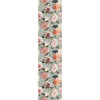 PVCRROSE03 PVC Table Runner - Grey Roses