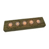 WCAND13 Engraved Wooden 5 Tealight Candle Holder - Olive Leaves