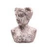 15063SA344 Small Grey Ceramic Female Bust Planter