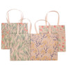 KR3392M14  Medium Gift Bags Set of 12 - Flowers & Leaves