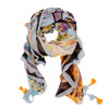 ML3BB Scarf - Blue & Orange Abstract Pattern