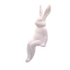 15254SA584 Small White Ceramic Sitting Bunny