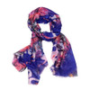 AML5AA Flamingoes On Blue Scarf