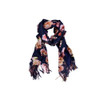 ZZ10C Florals On Navy Scarf