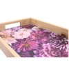 WTRAY11 Printed Wooden Serving Tray - Dahlias