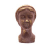 15064SB11 Small Grey Cement And Gold Female Bust Planter