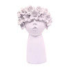 15644LA584 Large White Flowers Sweet Face Planter