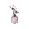 15540MA840 Medium Silver Polyresin Deer Head Table Topper